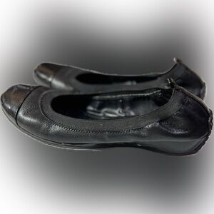 Kenneth Cole Reaction Leather Ballet Flats Blink Wink Women’s 8.5M Black Slip On